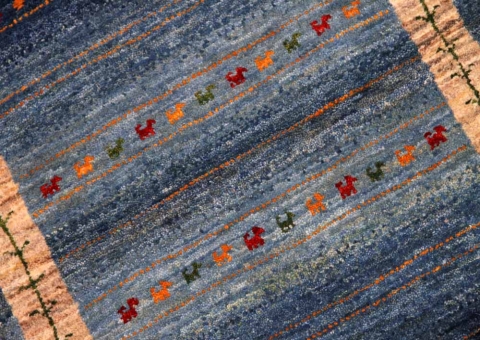 手織りペルシャギャッベイラン製リズバフト58437