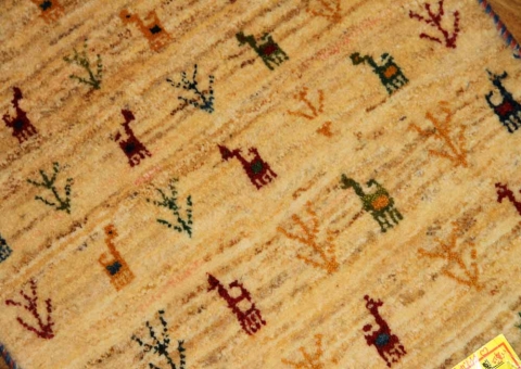 手織りペルシャギャッベイラン製玄関マット192140