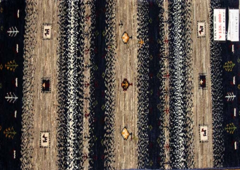 最高級ギャッベコルデスタン産地のメリノウールギャッベ58474