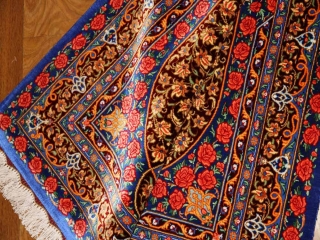バラデザインシルク手織りペルシャ絨毯セール商品75131