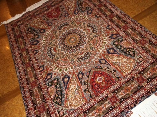 ペルシャ絨毯タブリーズ迫力ある珍しいデザイン59007