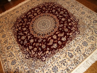 ハビビヤン工房最高級正方形絨毯57033