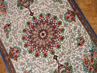 明るいシルクのペルシャ絨毯玄関マット56043