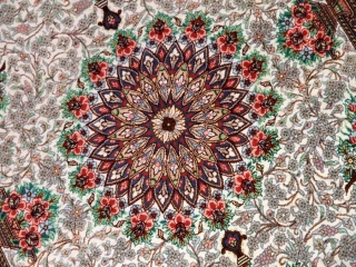 明るいシルクのペルシャ絨毯玄関マット56043