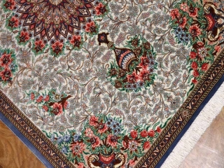 明るいシルクのペルシャ絨毯玄関マット56043