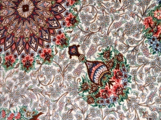 明るいシルクのペルシャ絨毯玄関マット56043