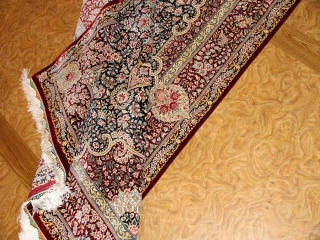 高級シルクペルシャ絨毯ソファー前ラグ99509