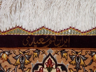 ハンドメイドシルクラグペルシャ絨毯クム99512