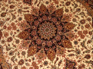 ハンドメイドシルクラグペルシャ絨毯クム99512