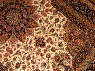 ハンドメイドシルクラグペルシャ絨毯クム99512