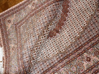 高級ペルシャ手織りタブリーズ産マヒデザイン57055