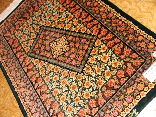 高級手織りペルシャ絨毯クムシルク48063
