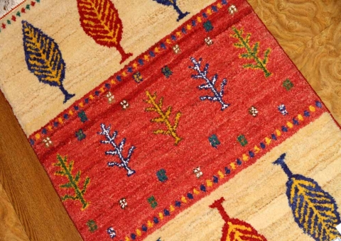 とても細かい結び方のギャッベNO:58160