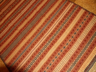 珍しい産地のキリムカラートストライプ模様29918