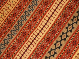 珍しい産地のキリムカラートストライプ模様29918
