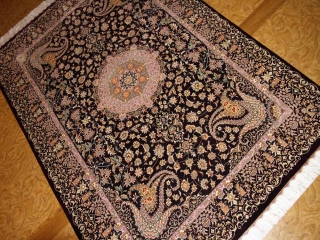 最高級ペルシャ絨毯シルク100%ラグサイズ60007