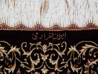最高級ペルシャ絨毯シルク100%ラグサイズ60007