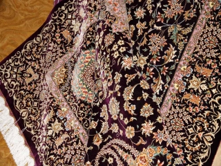 最高級ペルシャ絨毯シルク100%ラグサイズ60007