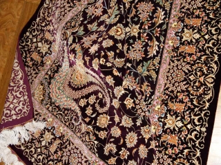 最高級ペルシャ絨毯シルク100%ラグサイズ60007