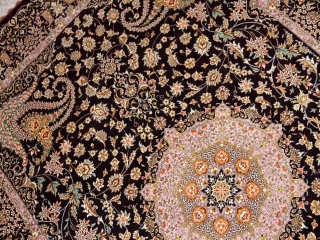 最高級ペルシャ絨毯シルク100%ラグサイズ60007