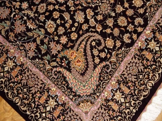 最高級ペルシャ絨毯シルク100%ラグサイズ60007