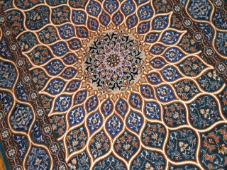 ペルシャ絨毯イスファハンゴンバディーデザインブルー3190001