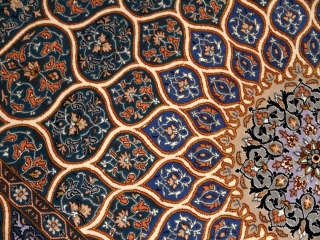 ペルシャ絨毯イスファハンゴンバディーデザインブルー3190001