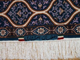 ペルシャ絨毯イスファハンゴンバディーデザインブルー3190001