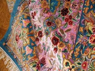 イスファハン産手織りペルシャ絨毯、高級ラグの直輸入311700