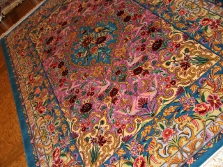 イスファハン産手織りペルシャ絨毯、高級ラグの直輸入311700