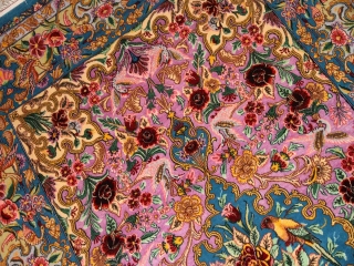 イスファハン産手織りペルシャ絨毯、高級ラグの直輸入311700