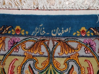 イスファハン産手織りペルシャ絨毯、高級ラグの直輸入311700