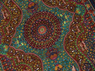 トップクラス手織りシルクペルシャ絨毯有名工房センターラグ60019