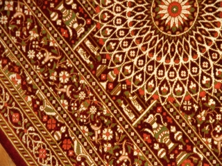 素敵な模様の絹玄関マットペルシャ織り50041