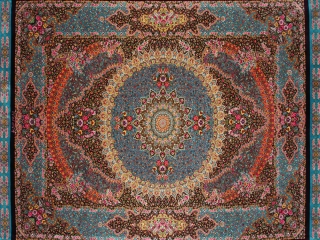 最高級手織りシルクペルシャ絨毯ジャムシディー工房60016