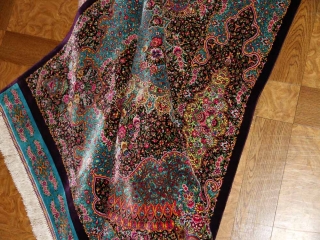 最高級手織りシルクペルシャ絨毯ジャムシディー工房60016