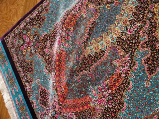 最高級手織りシルクペルシャ絨毯ジャムシディー工房60016