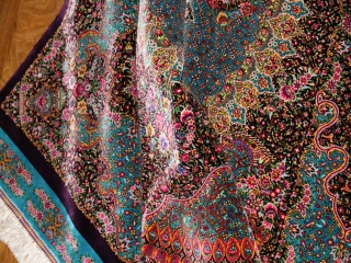 最高級手織りシルクペルシャ絨毯ジャムシディー工房60016