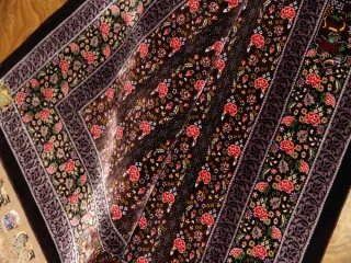 最高級有名工房のJEDDI玄関マットシルクペルシャ絨毯60064