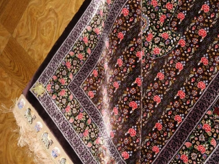 最高級有名工房のJEDDI玄関マットシルクペルシャ絨毯60064