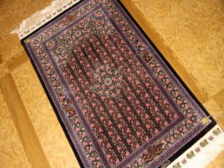 最高級有名工房のJEDDI玄関マットシルクペルシャ絨毯60064