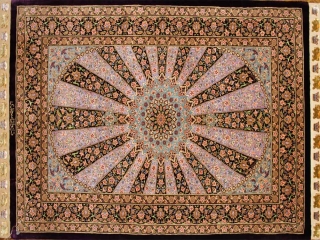 最高級有名工房のJEDDI玄関マットシルクペルシャ絨毯60062