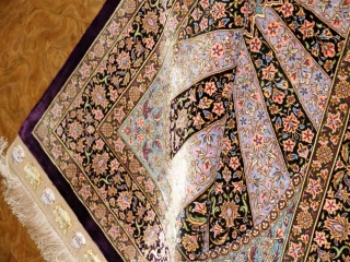 最高級有名工房のJEDDI玄関マットシルクペルシャ絨毯60062