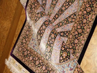 最高級有名工房のJEDDI玄関マットシルクペルシャ絨毯60062