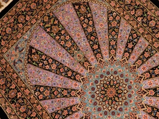 最高級有名工房のJEDDI玄関マットシルクペルシャ絨毯60062