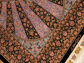 最高級有名工房のJEDDI玄関マットシルクペルシャ絨毯60062