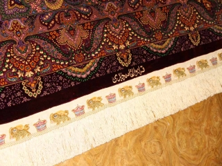 最高級有名工房のJEDDIセンターラグペルシャ絨毯クム60065