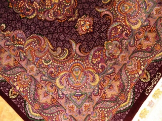 最高級有名工房のJEDDIセンターラグペルシャ絨毯クム60065