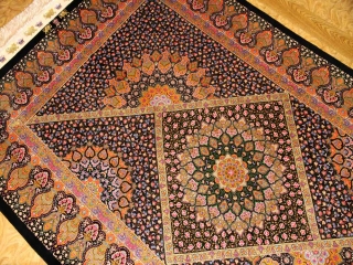 ジェッディー工房最高級シルクペルシャ絨毯ラグ60058