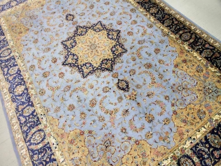 シルク絨毯最高級カシャーンシルク6平米ペルシャ絨毯75997